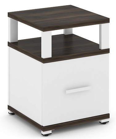 Тумба приставная 1 распашной фасад. С надставкой. CN.TUP-005 B/W