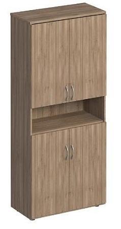Шкаф для документов закрытый 4-дверный с нишей К 374