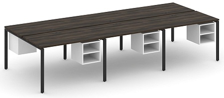 Рабочая станция двухсторонняя с подвесными тумбами на 6 мест CN.DRS-146