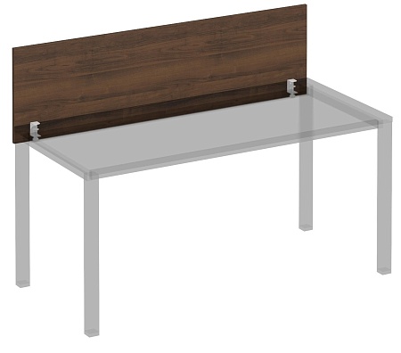 Экран для стола 160 на белом каркасе КФ с кронштей...