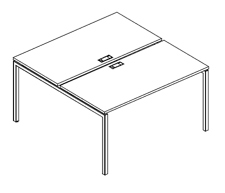 Рабочая станция на металлокаркасе DUE (2х120) А4 Б2 170 БП
