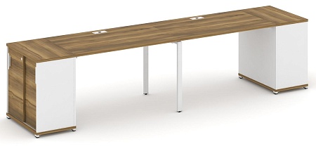 Рабочая станция с опорными шкафом купе CN.ORS-234 B/W