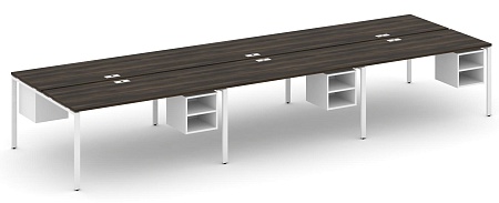Рабочая станция двухсторонняя с подвесными тумбами на 6 мест CN.DRS-148