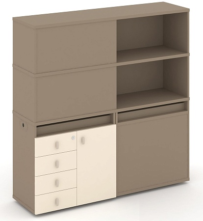 Набор №18. Тумба двойная + высокая надставка ES.NB.2V-18