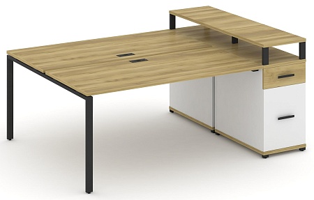 Рабочая станция с одной опорной тумбой CN.DRS-416 B/W