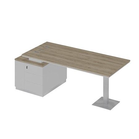 Стол руководителя на опорной тумбе левый СИ 106L