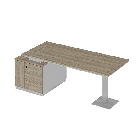 Стол руководителя на опорной тумбе левый СИ 106L