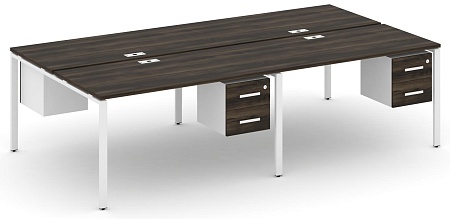 Рабочая станция двухсторонняя с подвесными тумбами на 4 места CN.DRS-135 B/W