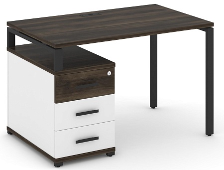 Стол письменный с одной опорной тумбой CN.SP-302 B/W