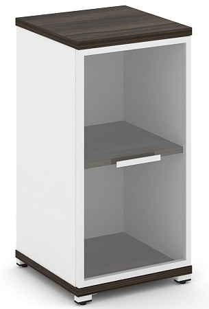 Шкаф одна узкая секция, 2 ниши (фасад стекло прозрачное в раме, 2 ниши) CN.STU-213 RP B/W