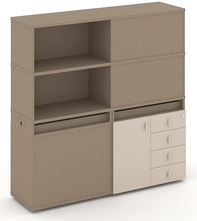 Набор №19. Тумба двойная + высокая надставка ES.NB.2V-19