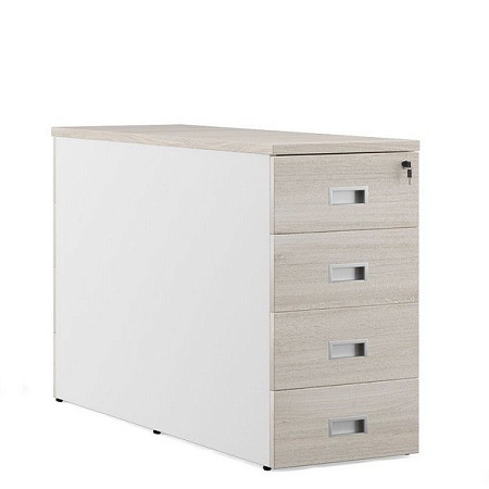 Тумба приставная для сдвоенной столешницы, 4 ящика TES284312