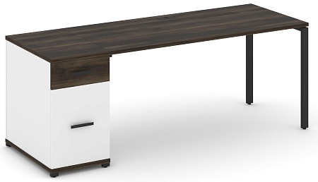 Стол рабочий с одной опорной тумбой CN.SP-408 B/W