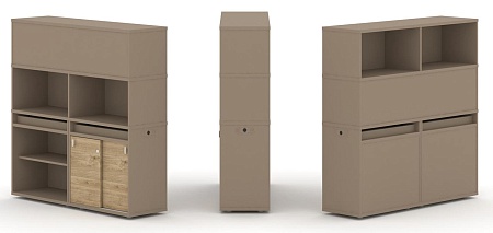 Набор №13. Тумба двойная + высокая надставка ES.NB.2V-13