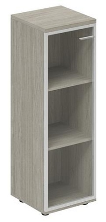 Шкаф средний со стеклом, з.ст ЛДСП, левый( алюминиевая рамка, стекло прозрачное) WN.812.L