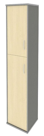 Шкаф высокий узкий левый (1 средняя дверь ЛДСП, 1 низкая дверь ЛДСП) А.СУ-1.8 (L)