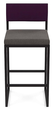 Барный стул Барнс-75 (сидушка grey lunar/спинка violet) AL 301
