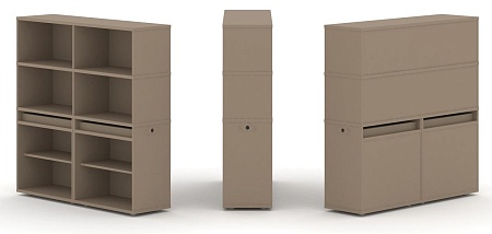 Набор №1. Тумба двойная + высокая надставка ES.NB.2V-1