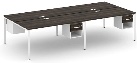 Рабочая станция двухсторонняя с подвесными тумбами на 4 места CN.DRS-140 B/W