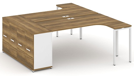 Рабочая станция с опорным распашным шкафом CN.DSA-210 B/W