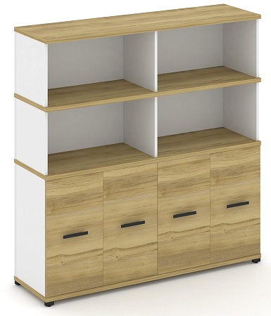 Распашной шкаф опорный/приставной с надставкой высокой CN.SOPR-008 B/W