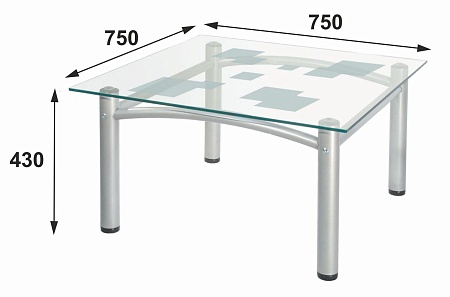 Журнальный столик Робер 2М (металлик)