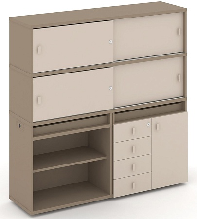 Набор №11. Тумба двойная + высокая надставка ES.NB.2V-11