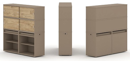 Набор №2. Тумба двойная + высокая надставка ES.NB.2V-2