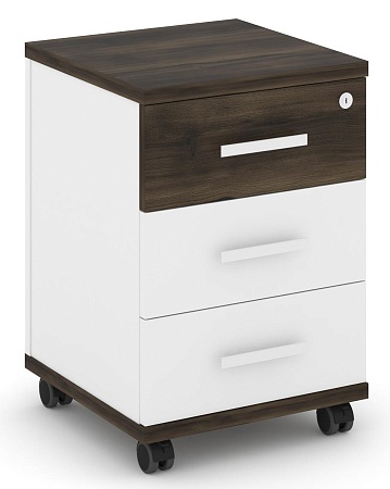 Тумба мобильная 3 ящика. CN.TUM-003 B/W