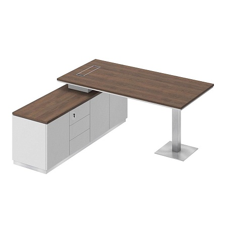 Стол руководителя на опорной тумбе левый СИ 101L