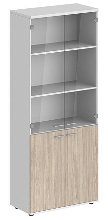 Шкаф высокий, 4-х дв., со стеклом, з.ст ЛДСП SG.811