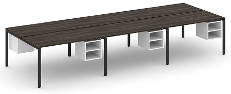 Рабочая станция двухсторонняя с подвесными тумбами на 6 мест CN.DRS-147