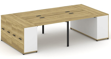 Рабочая станция с опорными распашными шкафоми CN.DRS-261 B/W