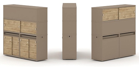 Набор №9. Тумба двойная + высокая надставка ES.NB.2V-9