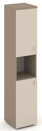 Шкаф высокий узкий левый (2 низких фасада ЛДСП) ES.SU-1.5(L)