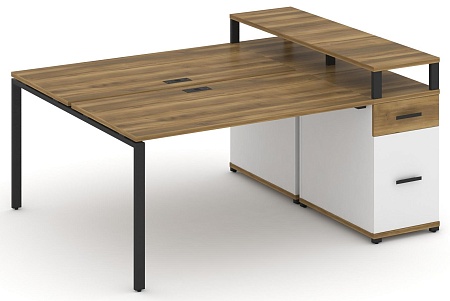 Рабочая станция с одной опорной тумбой CN.DRS-415 B/W