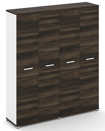 Шкаф две широкие секции, 5 ниш (4 фасада ЛДСП, 5 ниш) CN.STS-528 B/W