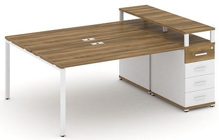 Рабочая станция с одной опорной тумбой CN.DRS-412 B/W