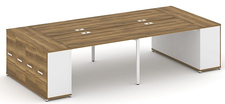 Рабочая станция с опорными распашными шкафоми CN.DRS-262 B/W