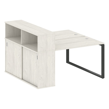 Рабочая станция на О-образном м/к с опорным шкафом-купе БО.РС-СШК-2.2