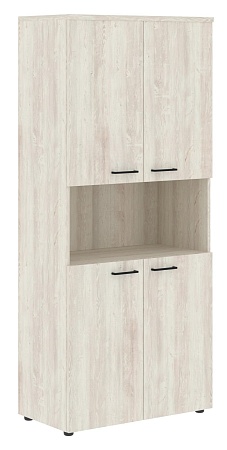 Шкаф с 2-мя комплектами глухих малых дверей и топом XHC 85.4