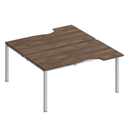 Рабочая станция со столами эргономичными на металлокаркасе КФ (2х160) К.1150