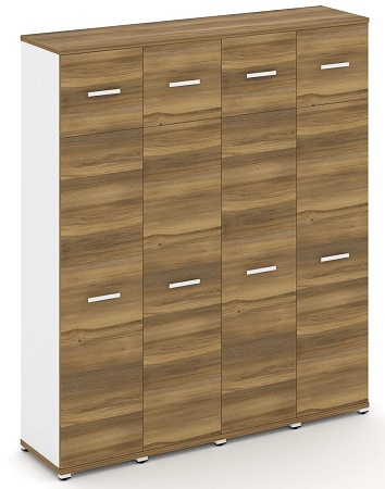 Шкаф четыре узкие секции, 5 ниш (4 фасада ЛДСП, 4 ниши + 4 фасада ЛДСП,  1 ниша) CN.STU-547  B/W