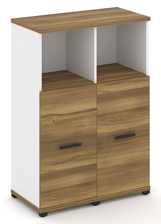 Шкаф две узкие секции, 3 ниши (2 фасада ЛДСП, 2 ниши ) CN.STU-323 B/W