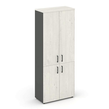 Шкаф высокий широкий (2 низких фасада ЛДСП + 2 средних фасада ЛДСП) SN.STS-104 (796*400*1982)