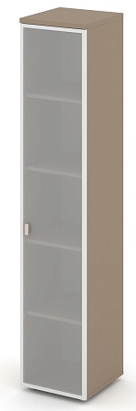 Шкаф высокий узкий правый (1 высокий фасад стекло в раме сатин матовый) ES.SU-1.10R(R)