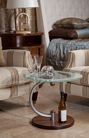 Журнальный столик Дуэт 13Н (металлик/ср.-кор/прозр...