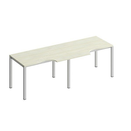 Рабочая станция со столами эргономичными на металлокаркасе КФ (2х120) К.1135-2