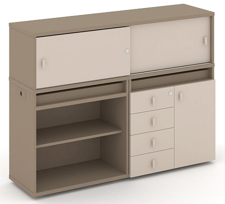 Набор №8. Тумба двойная + низкая надставка ES.NB.2N-8