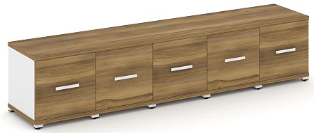 Шкаф пять узких секций, 1 ниша (5 фасадов ЛДСП, 1 ниша) CN.STU-153 B/W